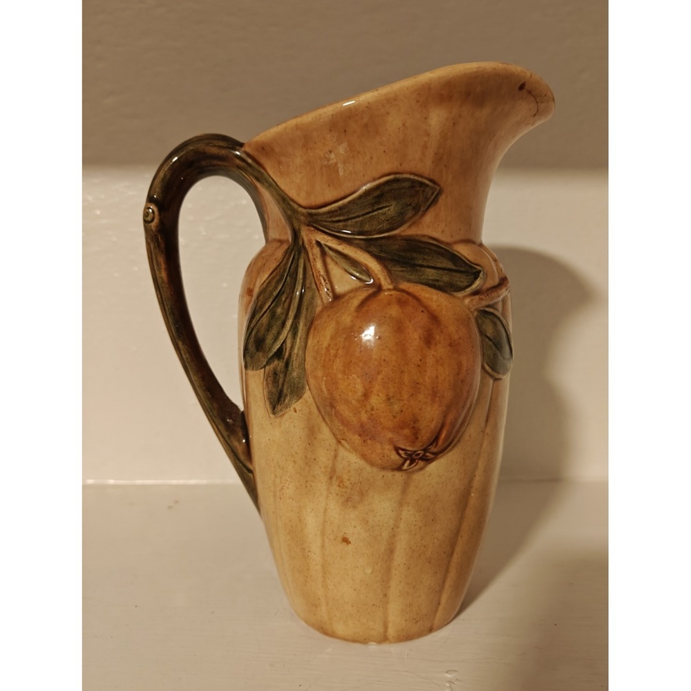 VINTAGE HOLLAND MOLD RUSTIC PEAR PITCHER VASE 8.5"